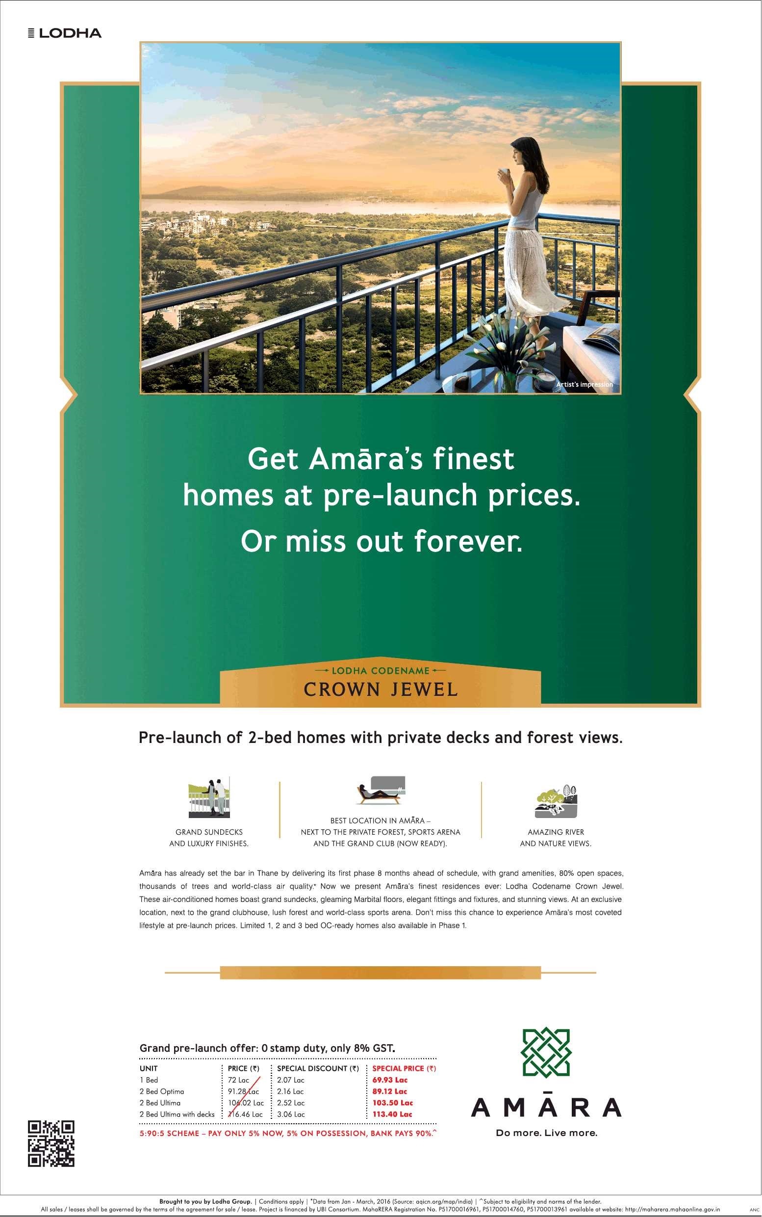 Pre launch of 2 bed homes with private decks & forest view at Codename Crown Jewel in Mumbai